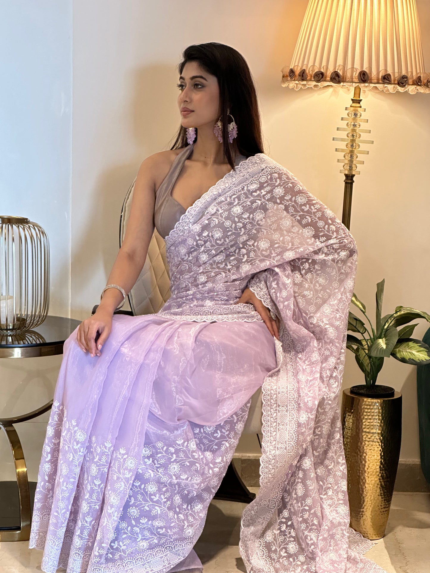 Mauve Tissue Saree