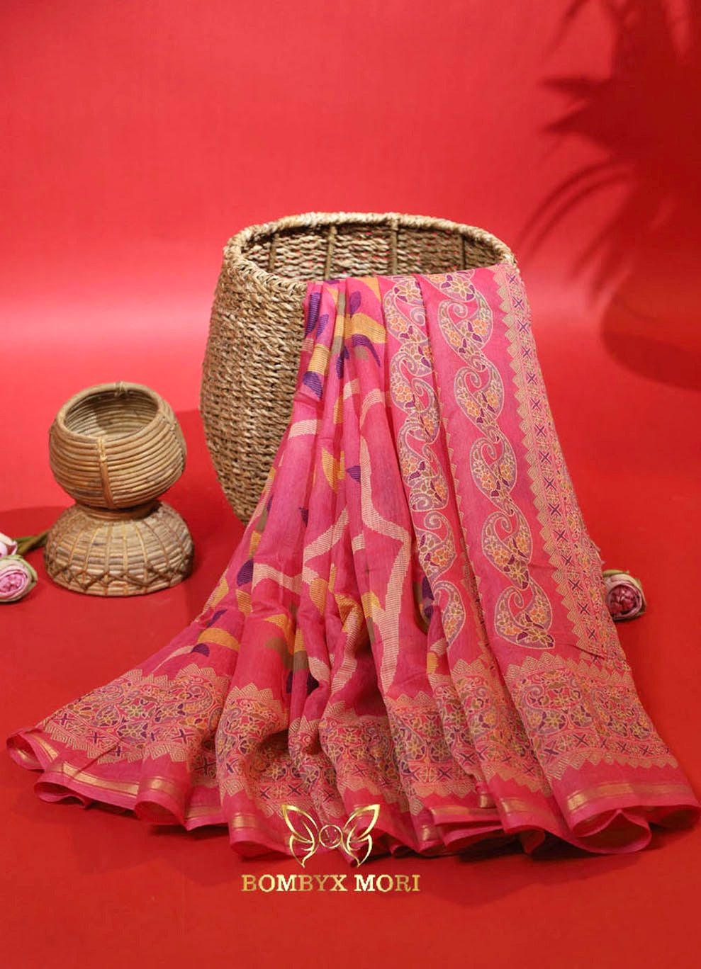 Pink Handloom Saree