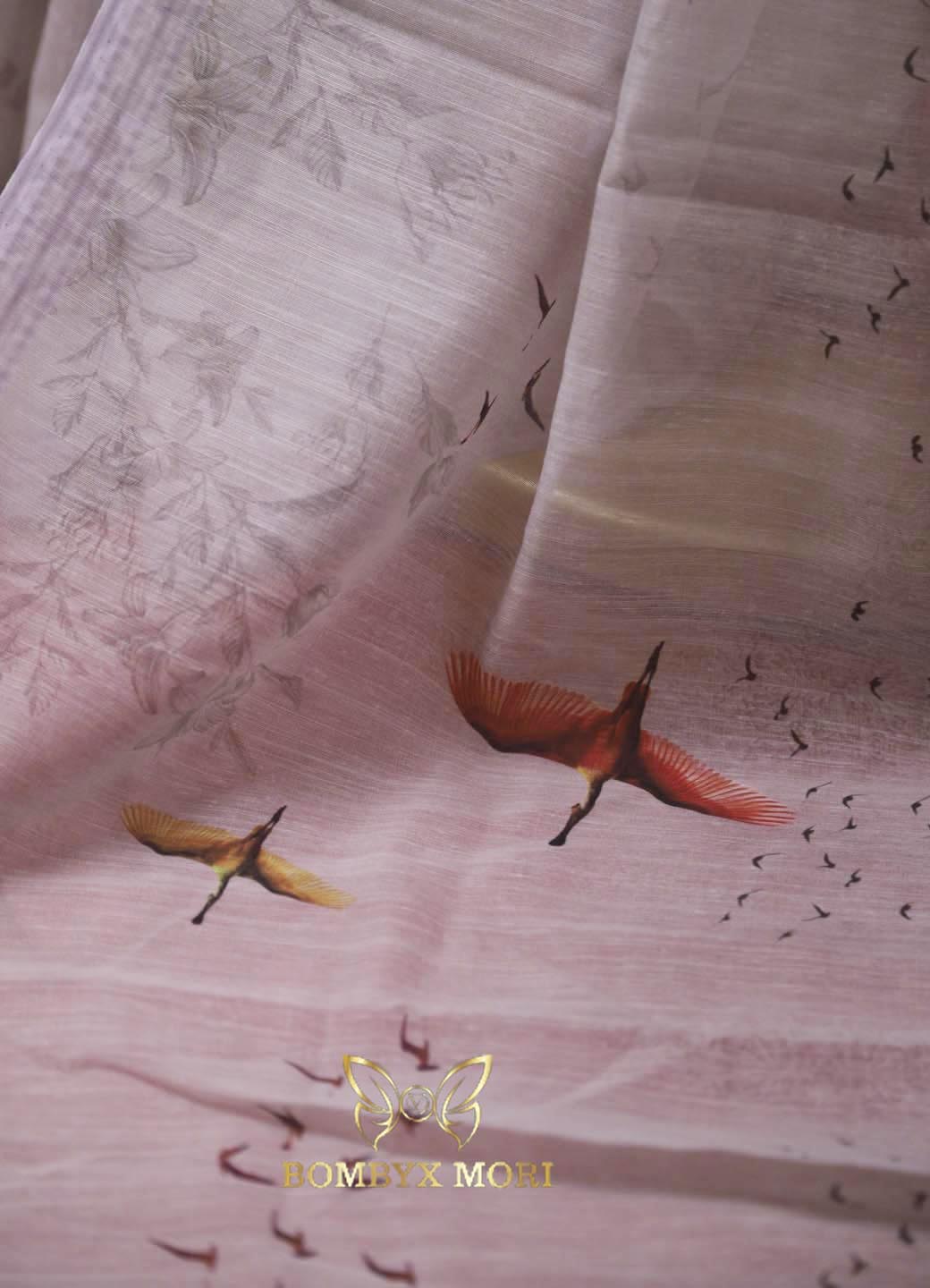 Pastel Blue and Pink linen Mudrita