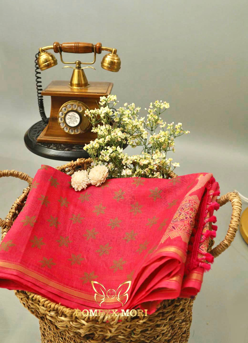 Pink Handloom Saree