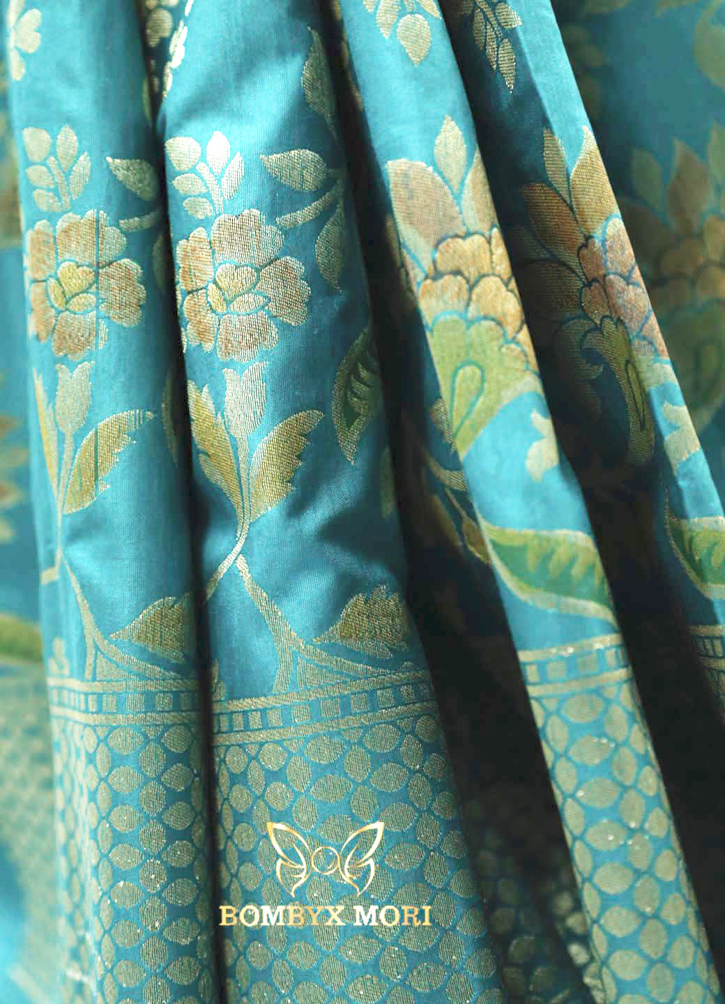 Arctic blue Uppada silk saree