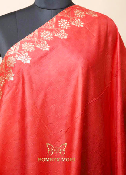 Ravishing Red Rajwada Saree