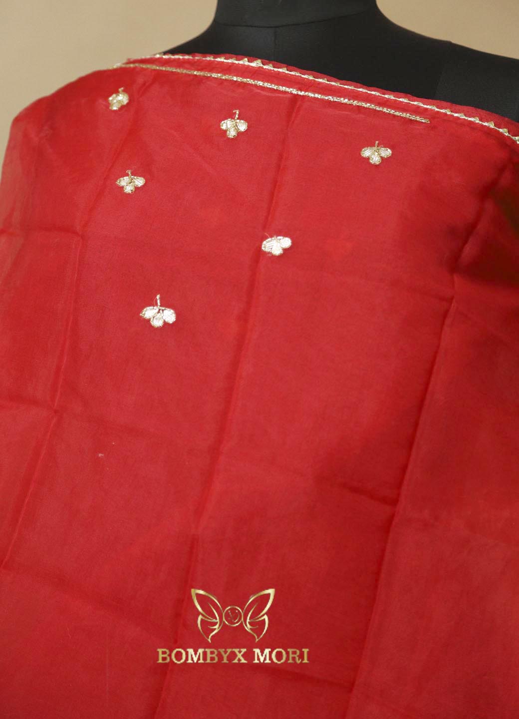 Red Rajwada Saree