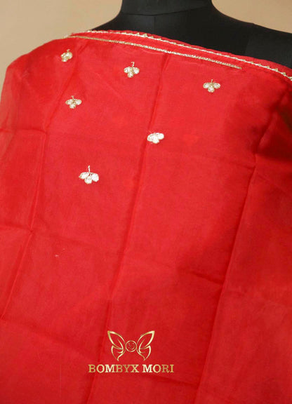 Red Rajwada Saree