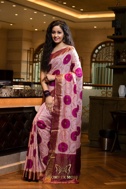 Magenta Pink Rajwada saree