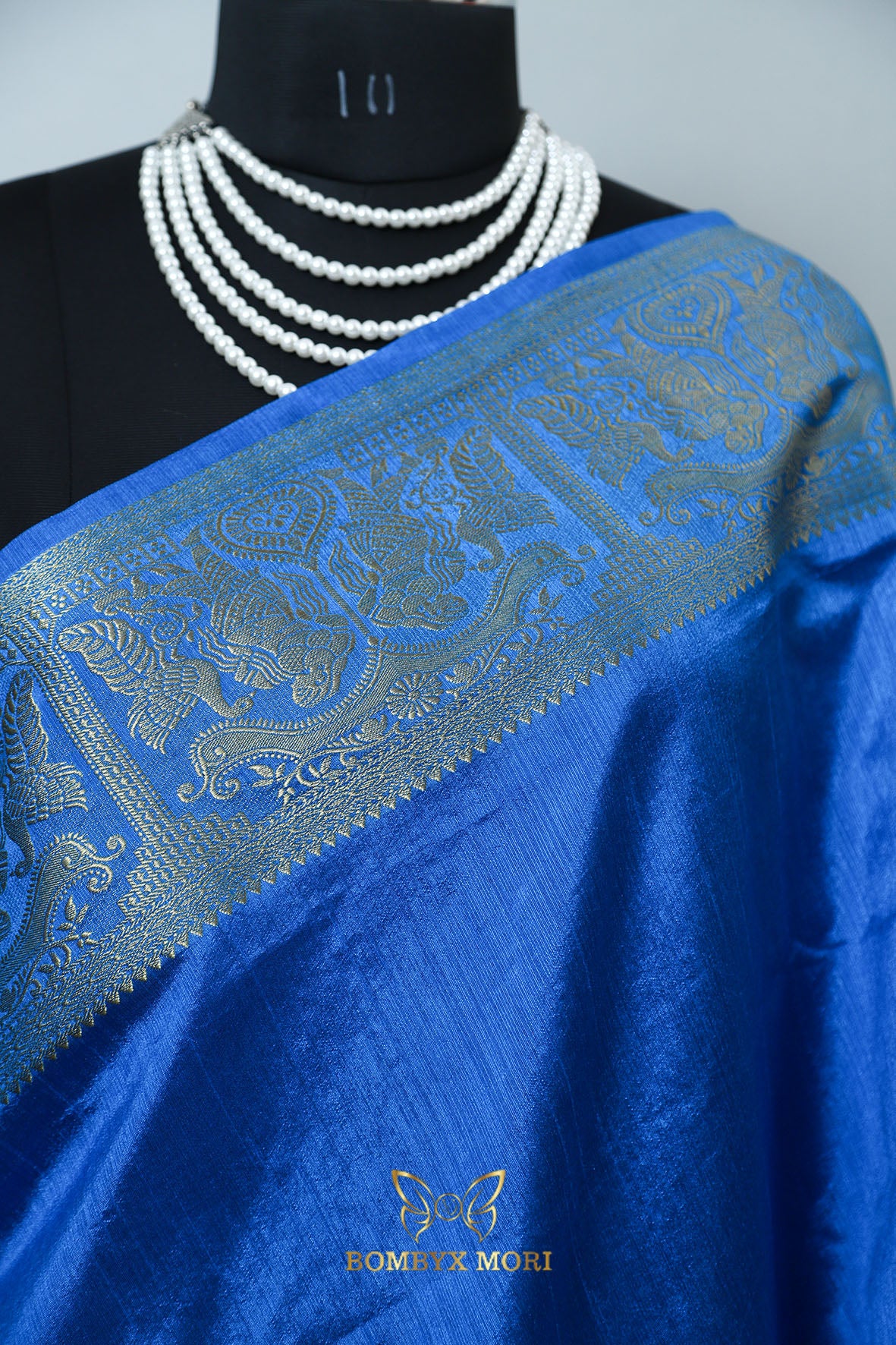 Exquisite Pink and Blue Baluchari saree