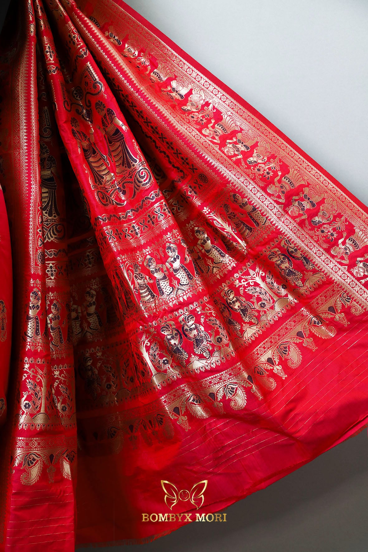 Fuchsia Pink Baluchari saree