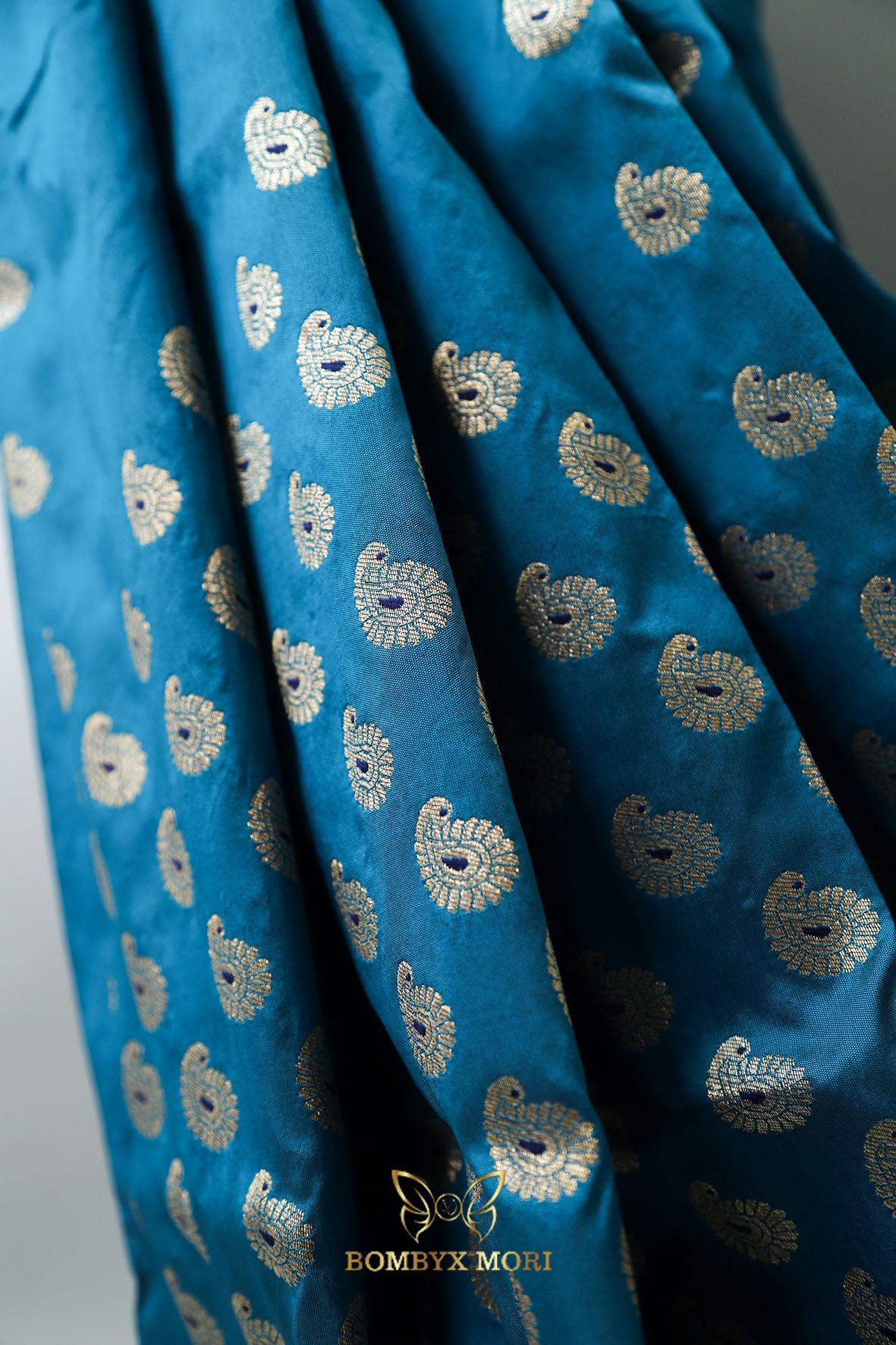 Star Command blue Baluchari Saree