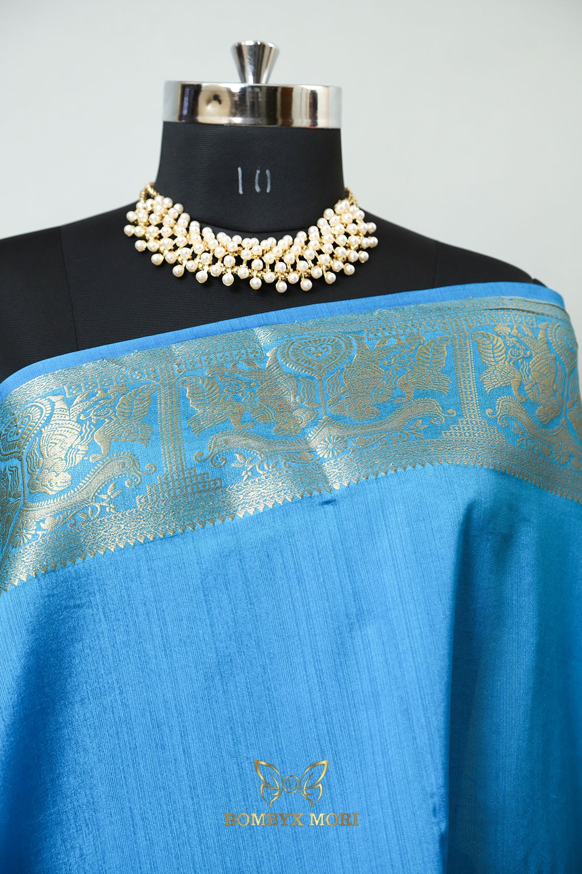 Exquisite Blue  and wine Baluchari Saree