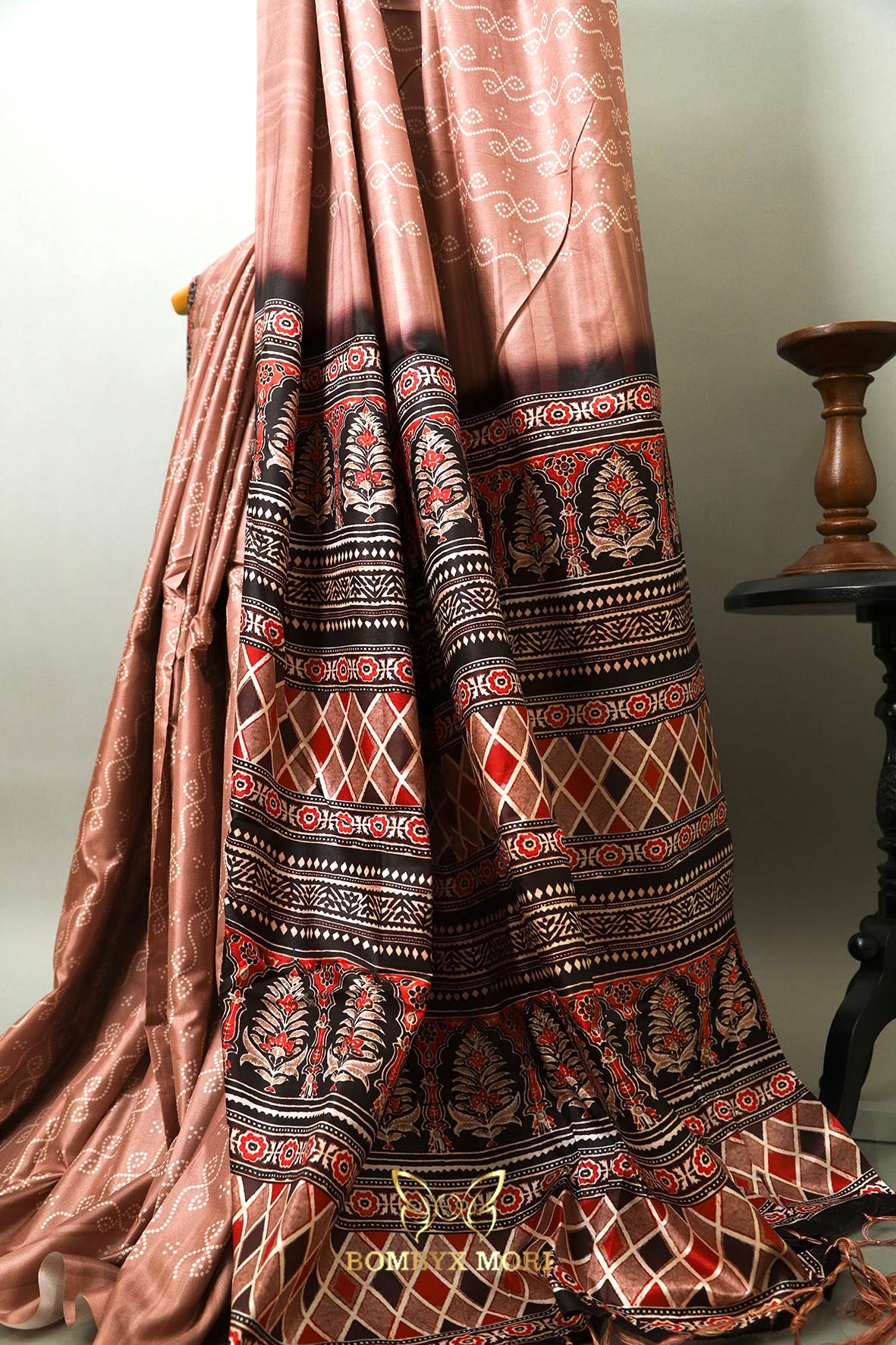 Coffee Coloured Rajwada Saree