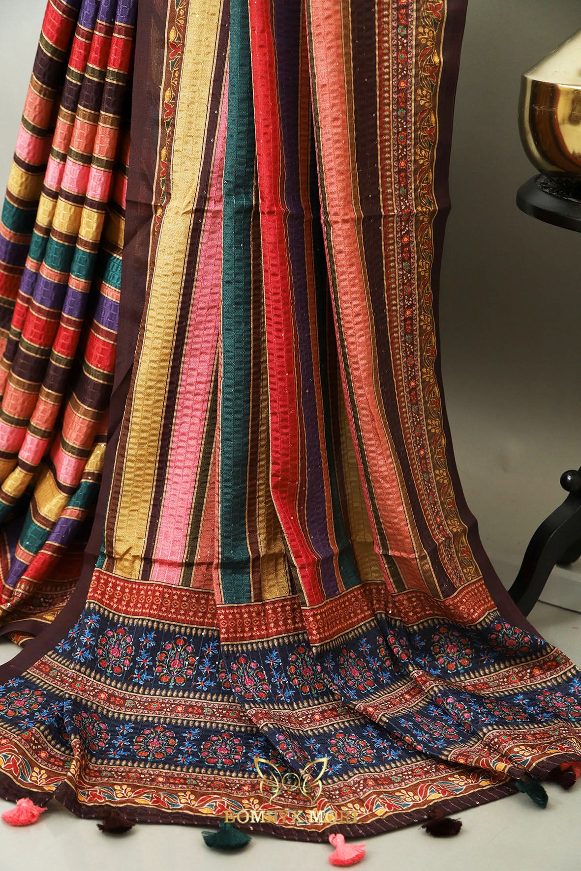 Multicolour Rajwada Saree