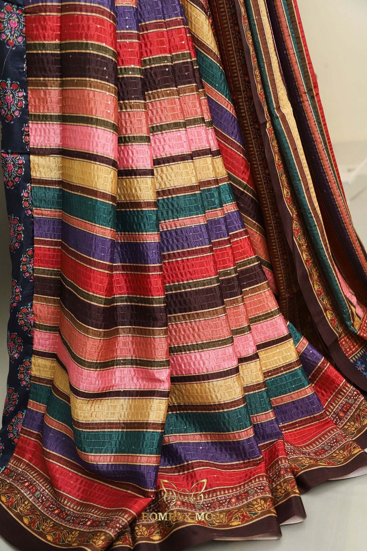 Multicolour Rajwada Saree