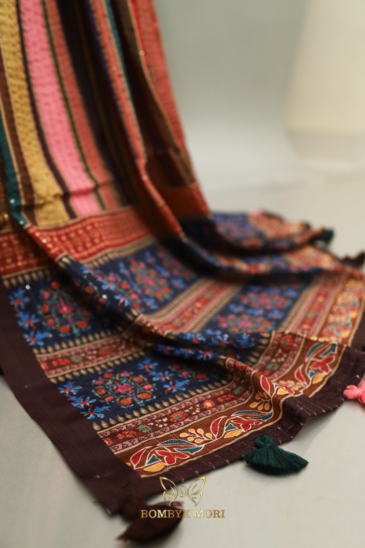 Multicolour Rajwada Saree