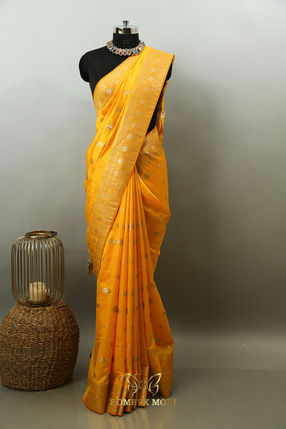 Haldi Yellow Rajwada Saree