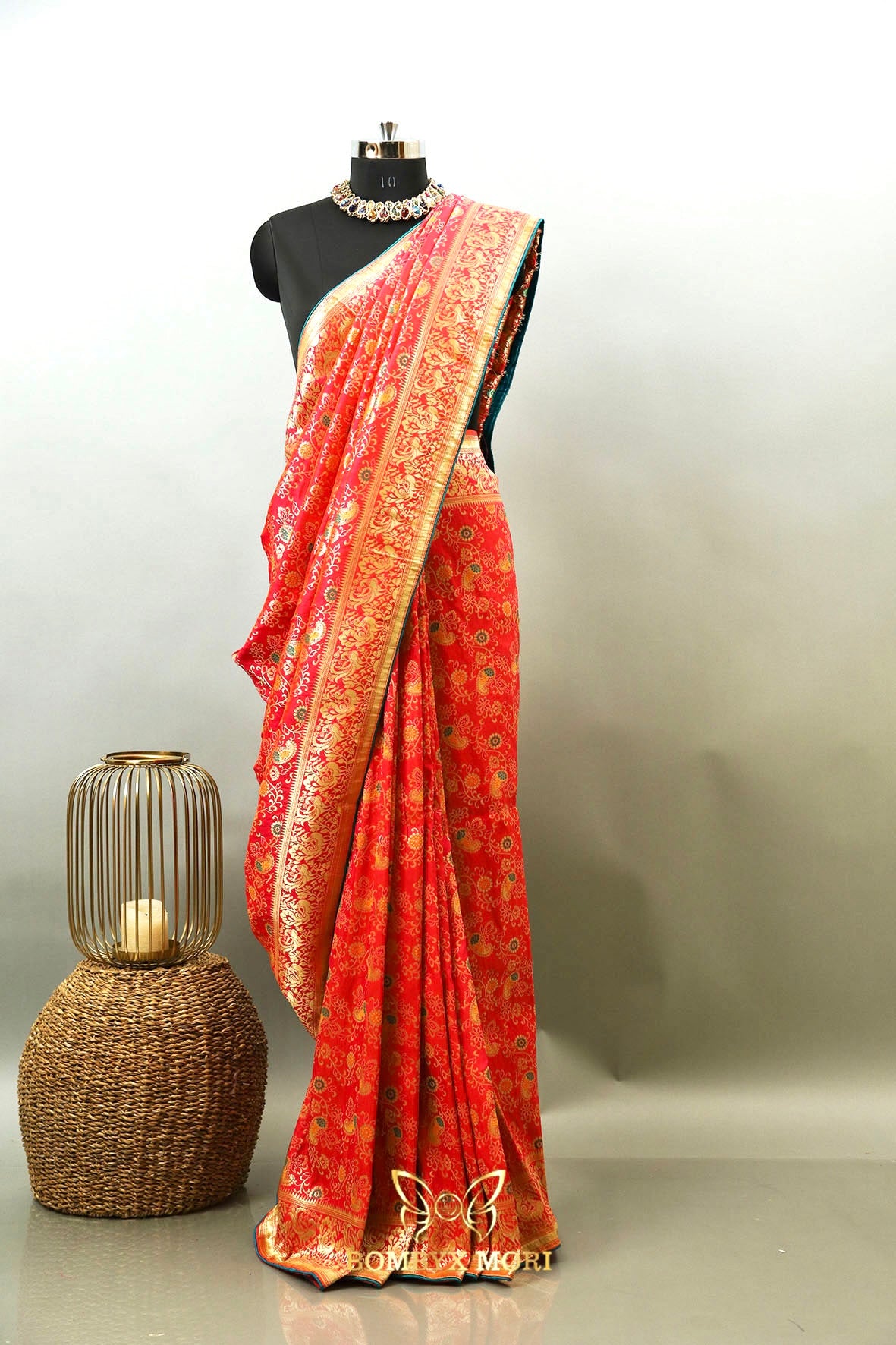 Royal Pink Rajwada saree,