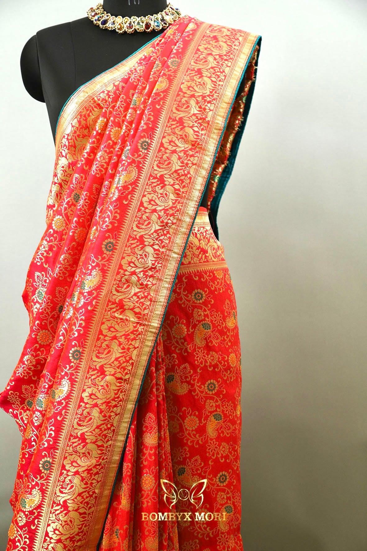 Royal Pink Rajwada saree,