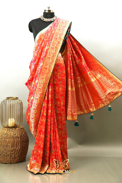 Royal Pink Rajwada saree,