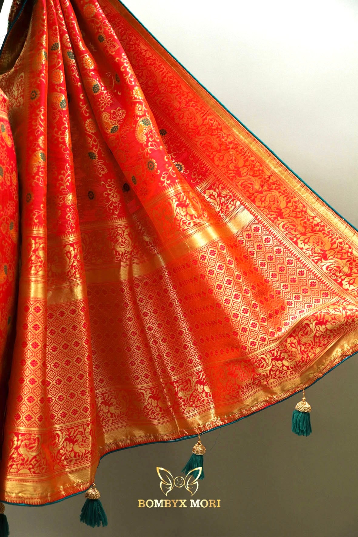 Royal Pink Rajwada saree,