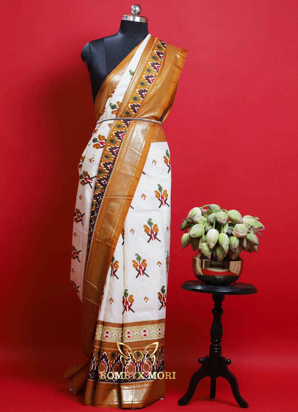 Cocoa Elegance Patola Silk Saree