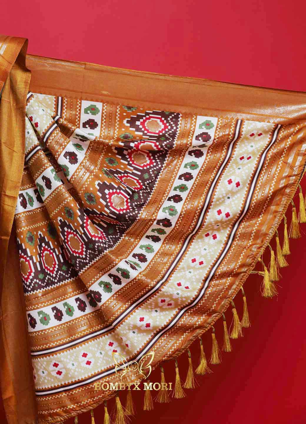 Cocoa Elegance Patola Silk Saree