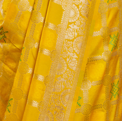 Golden Radiance Yellow Gharchola Saree