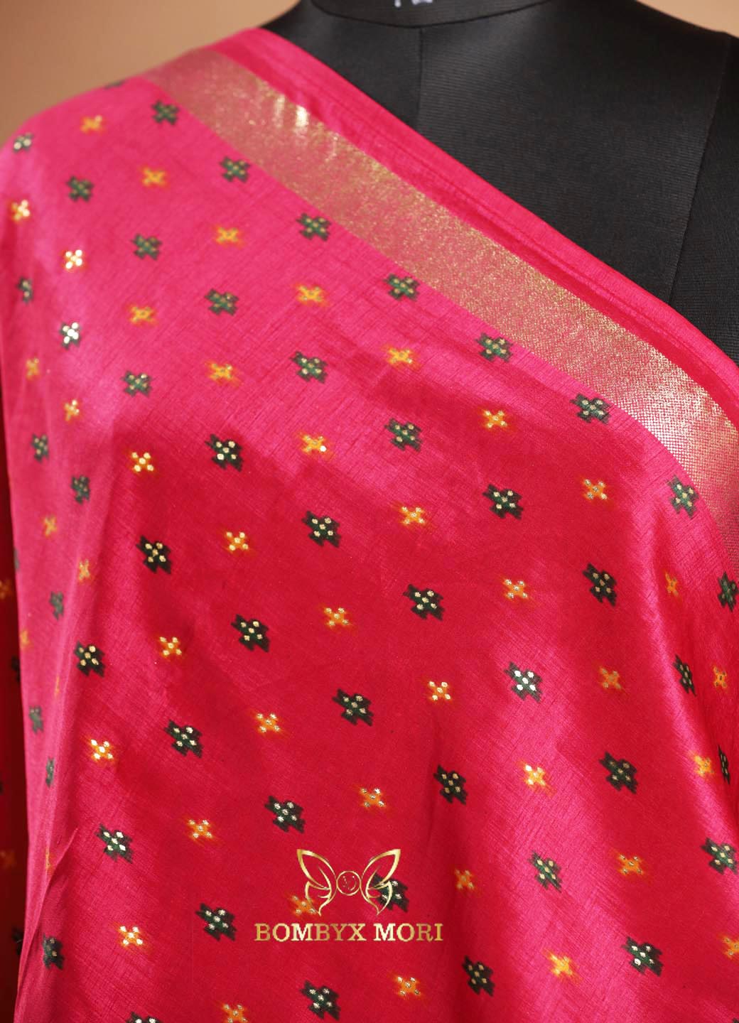 Blossoms Blue Silk Patola Saree