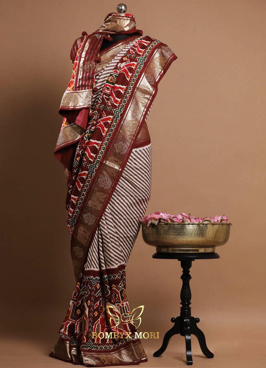 Brown Patola Saree