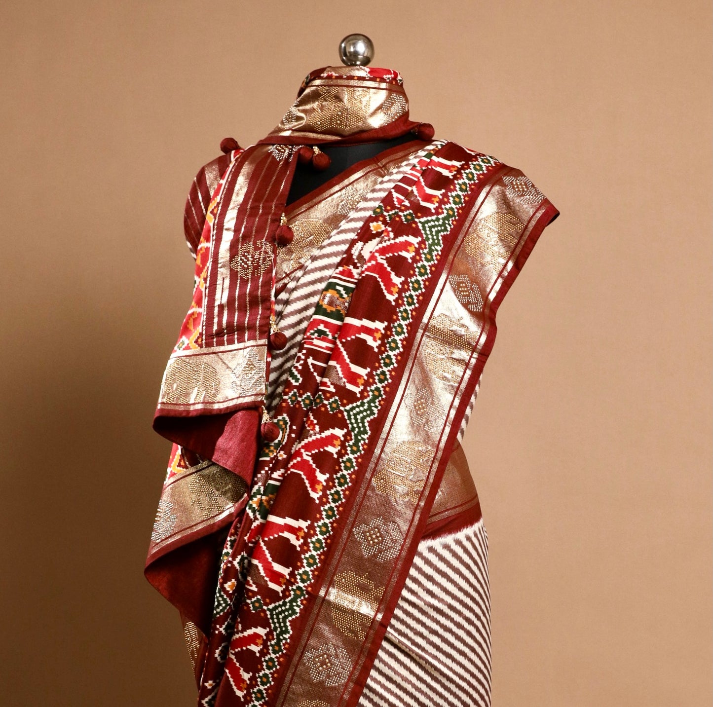 Brown Patola Saree