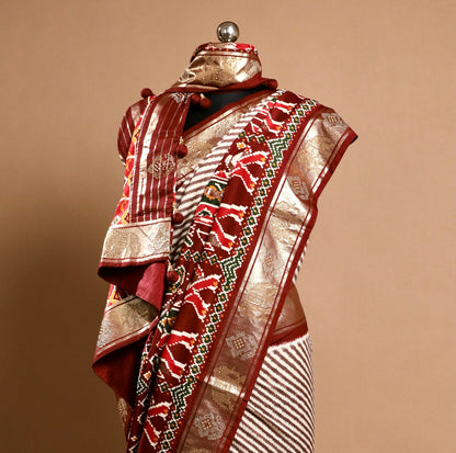 Brown Patola Saree