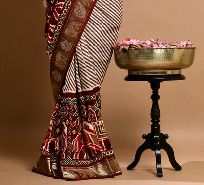 Brown Patola Saree