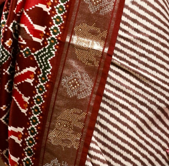 Brown Patola Saree