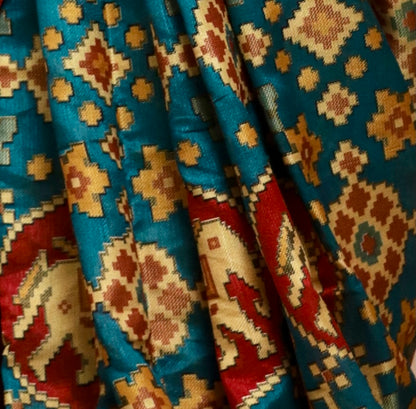 Blue Patola Saree