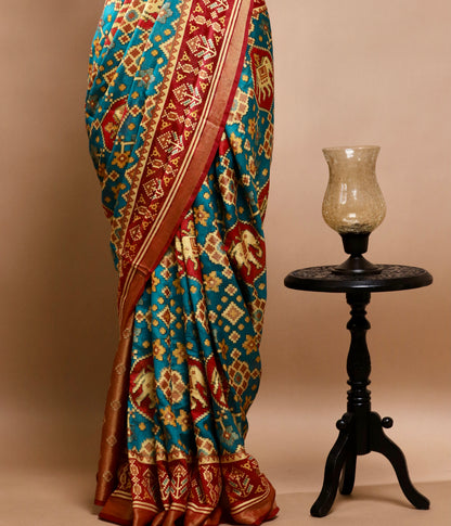 Blue Patola Saree