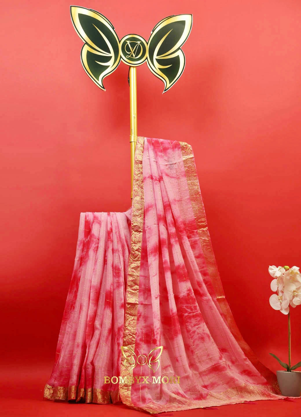 Pink Gharchola Tie-Dye Saree