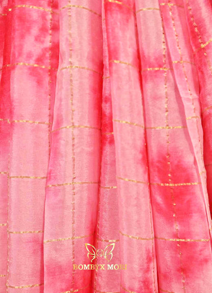 Pink Gharchola Tie-Dye Saree