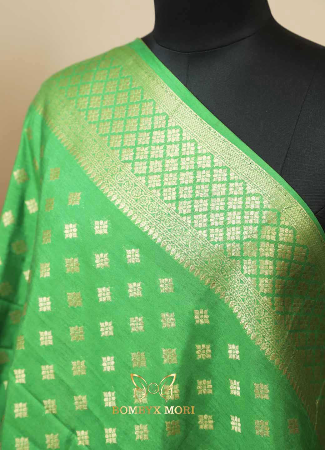 Rich Green Gharchola Silk Saree