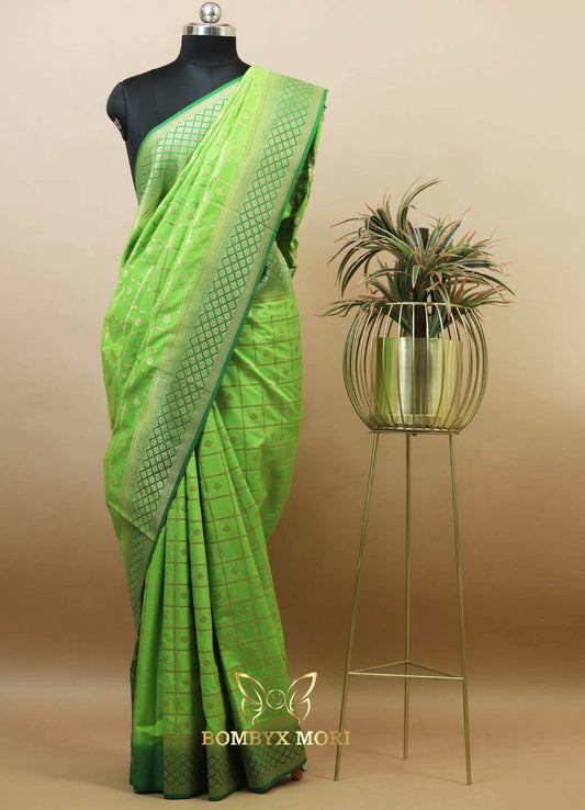 Rich Green Gharchola Silk Saree