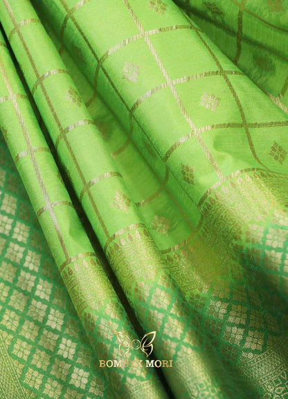 Rich Green Gharchola Silk Saree