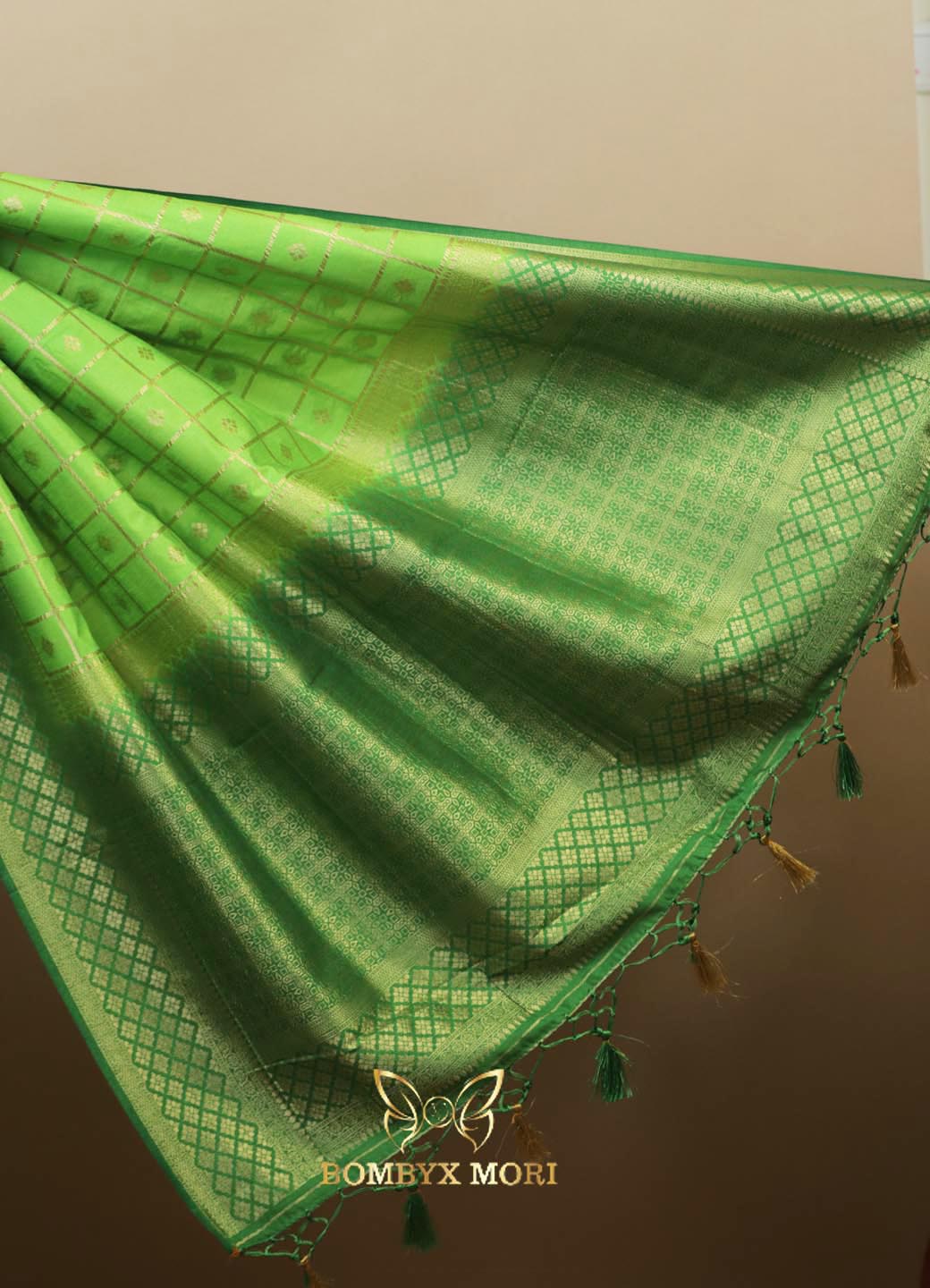 Rich Green Gharchola Silk Saree