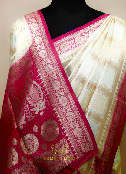 White Gharchola Saree