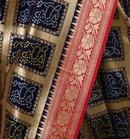 Pink & Blue Festive Gharchola Silk Saree