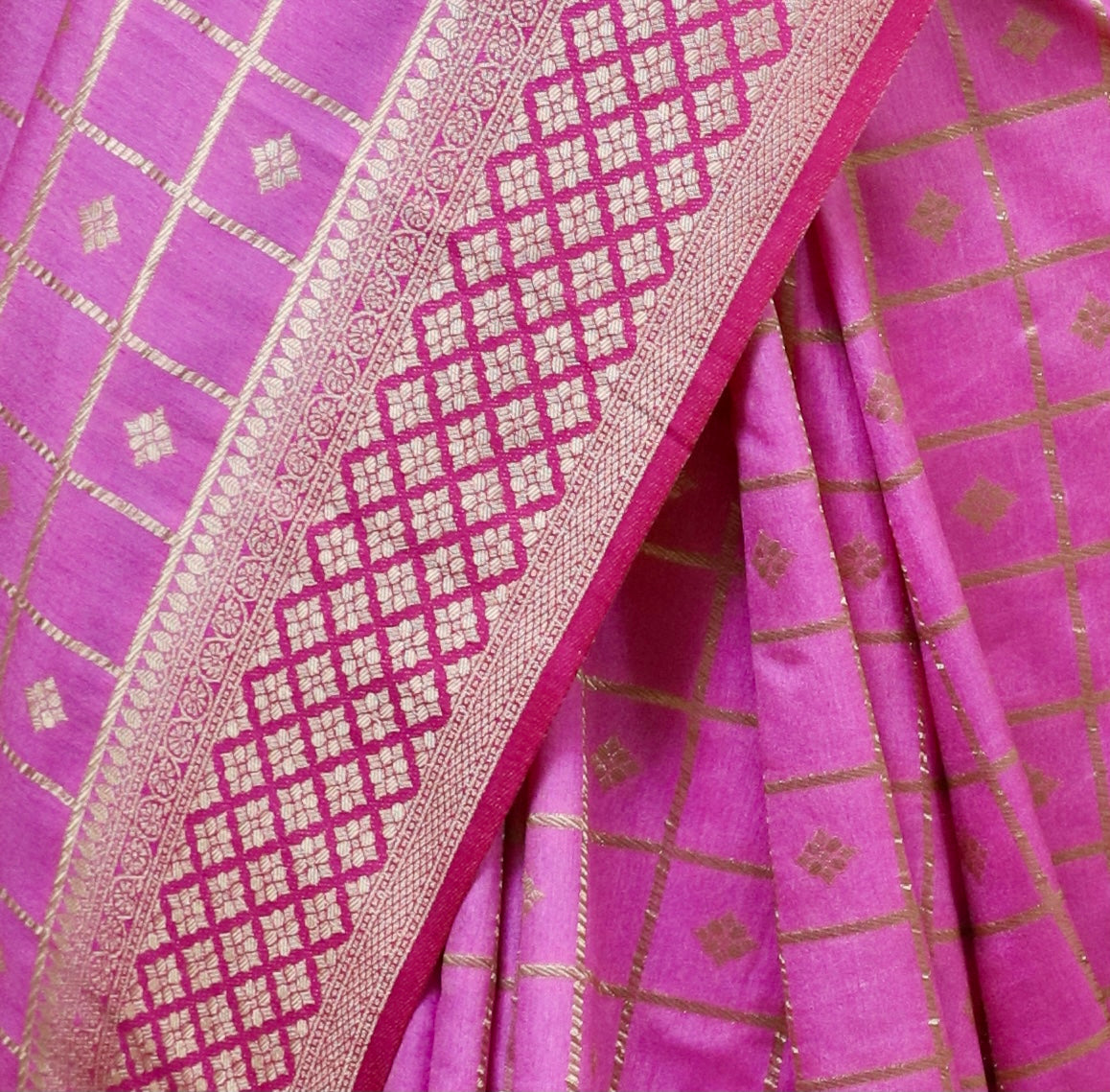 Regal Pink Gharchola Silk Saree