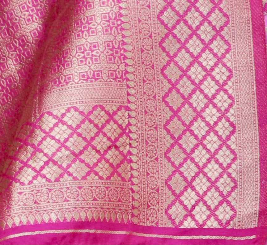 Regal Pink Gharchola Silk Saree