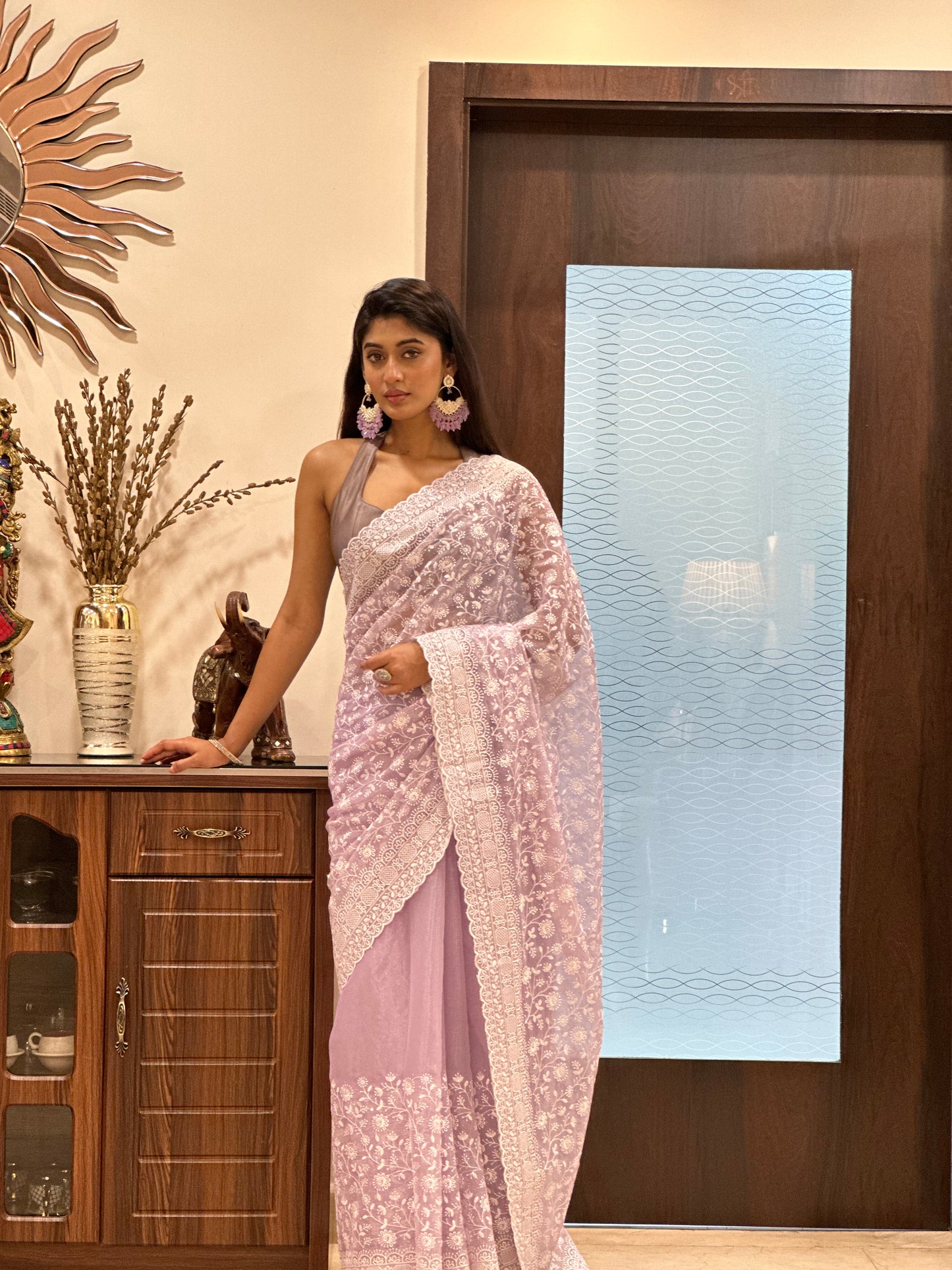 Mauve Tissue Saree