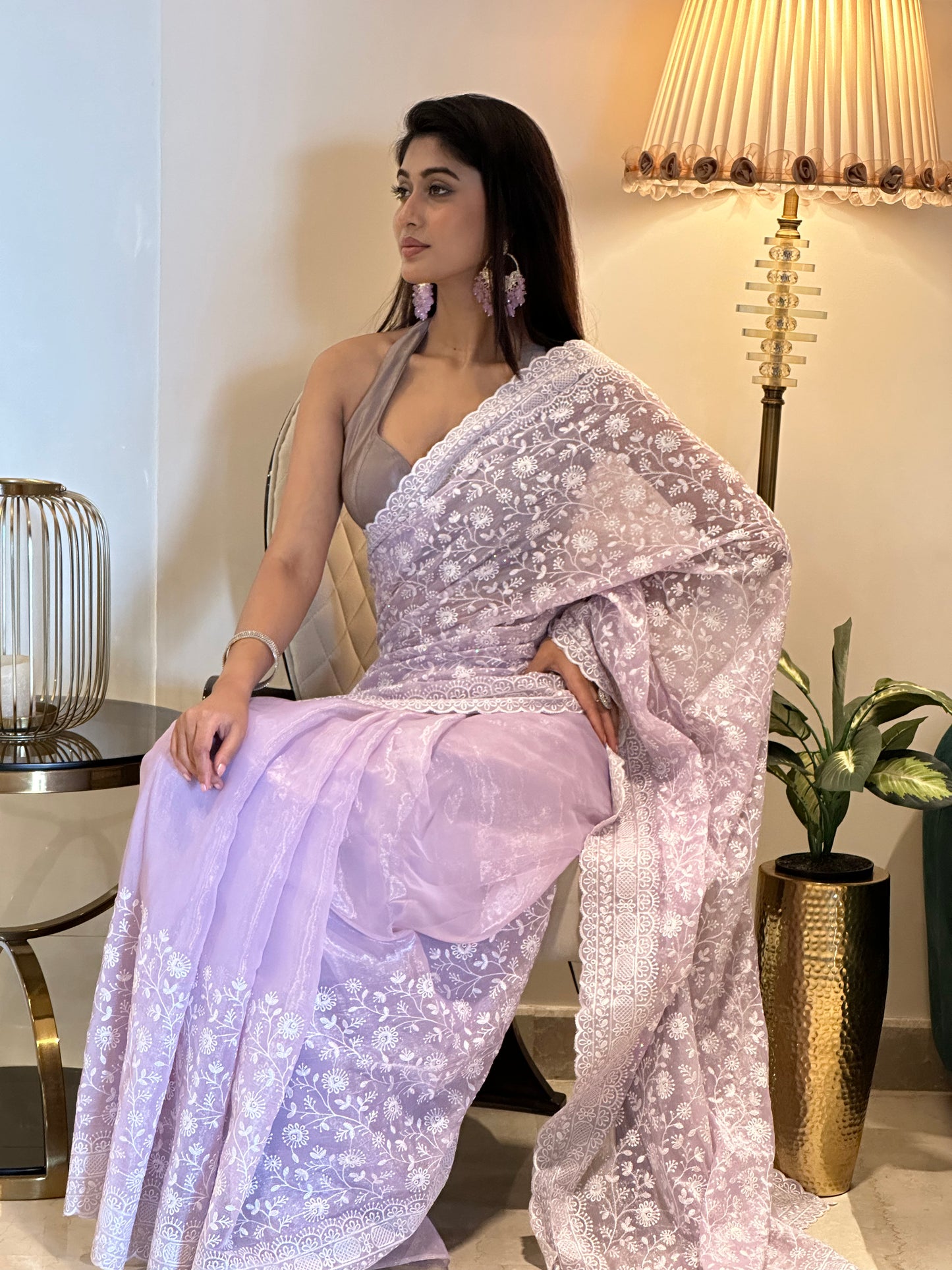 Mauve Tissue Saree