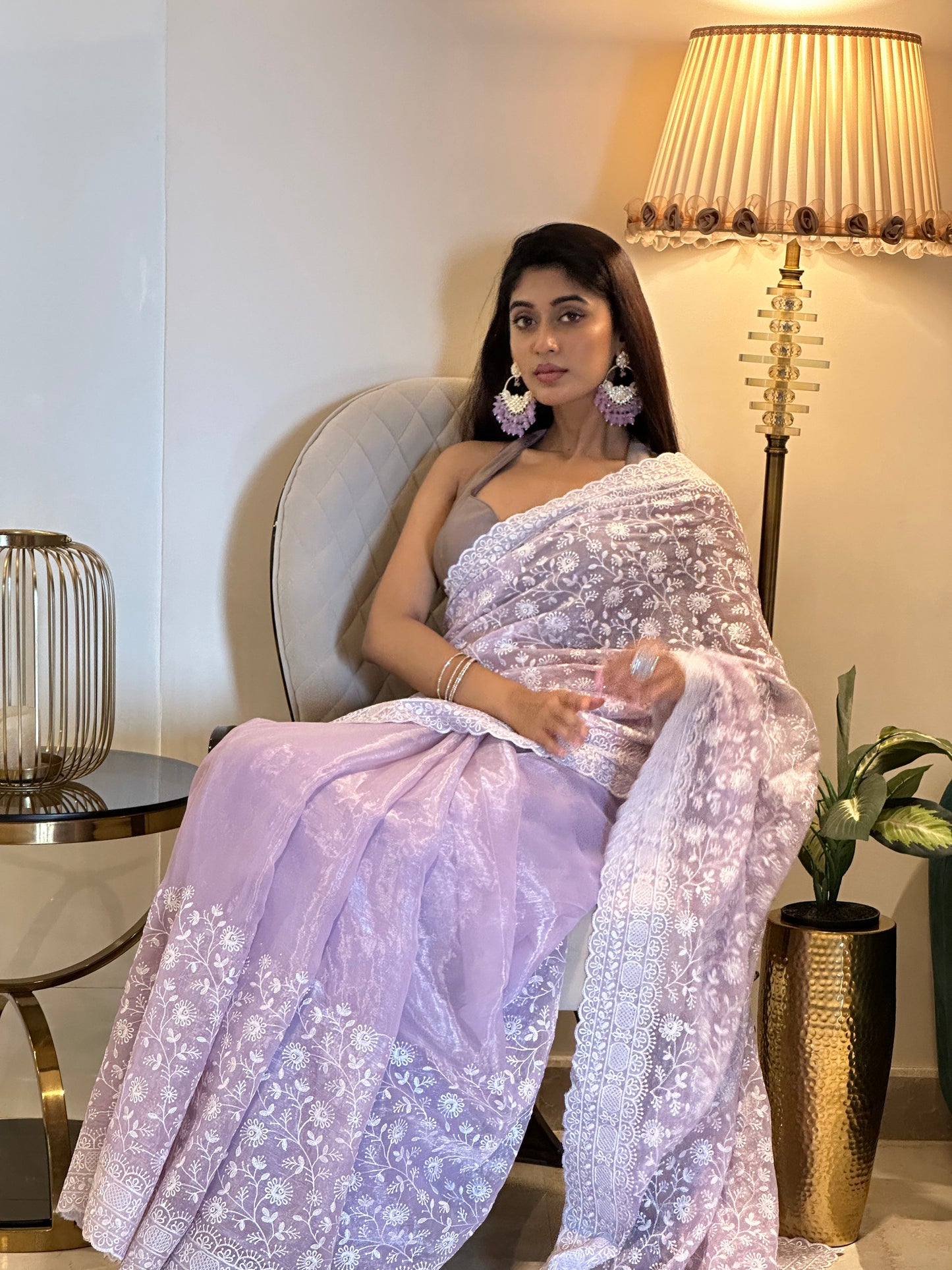 Mauve Tissue Saree