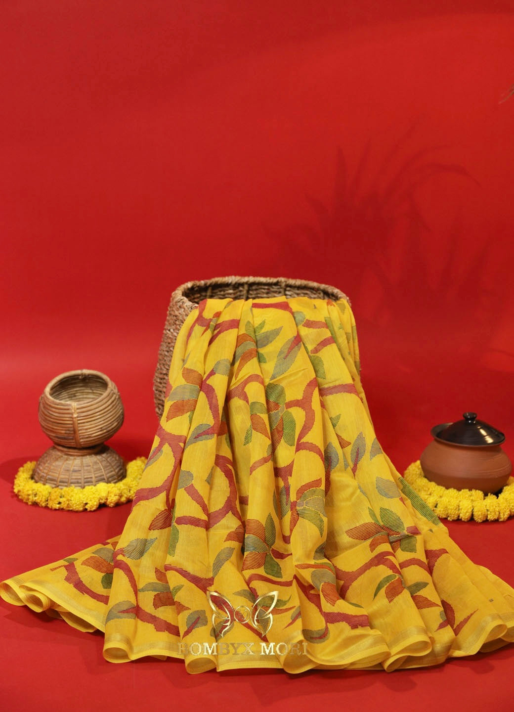 Sunshine Yellow Pure Handloom saree