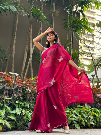 Bombyx Magenta Saree