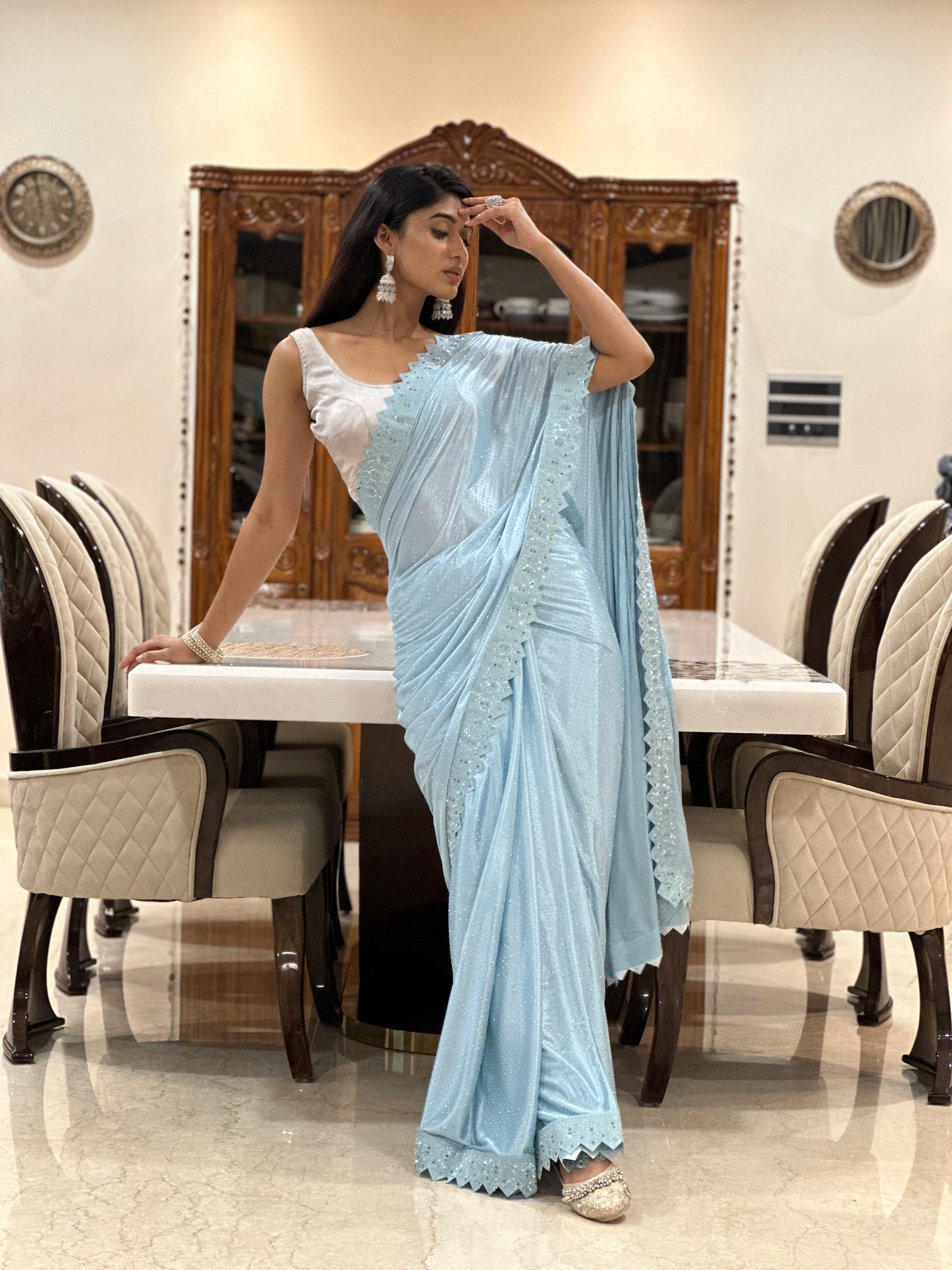 Blue Star Gaze Saree