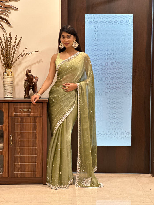 Light Green Jimmy Choo Saree